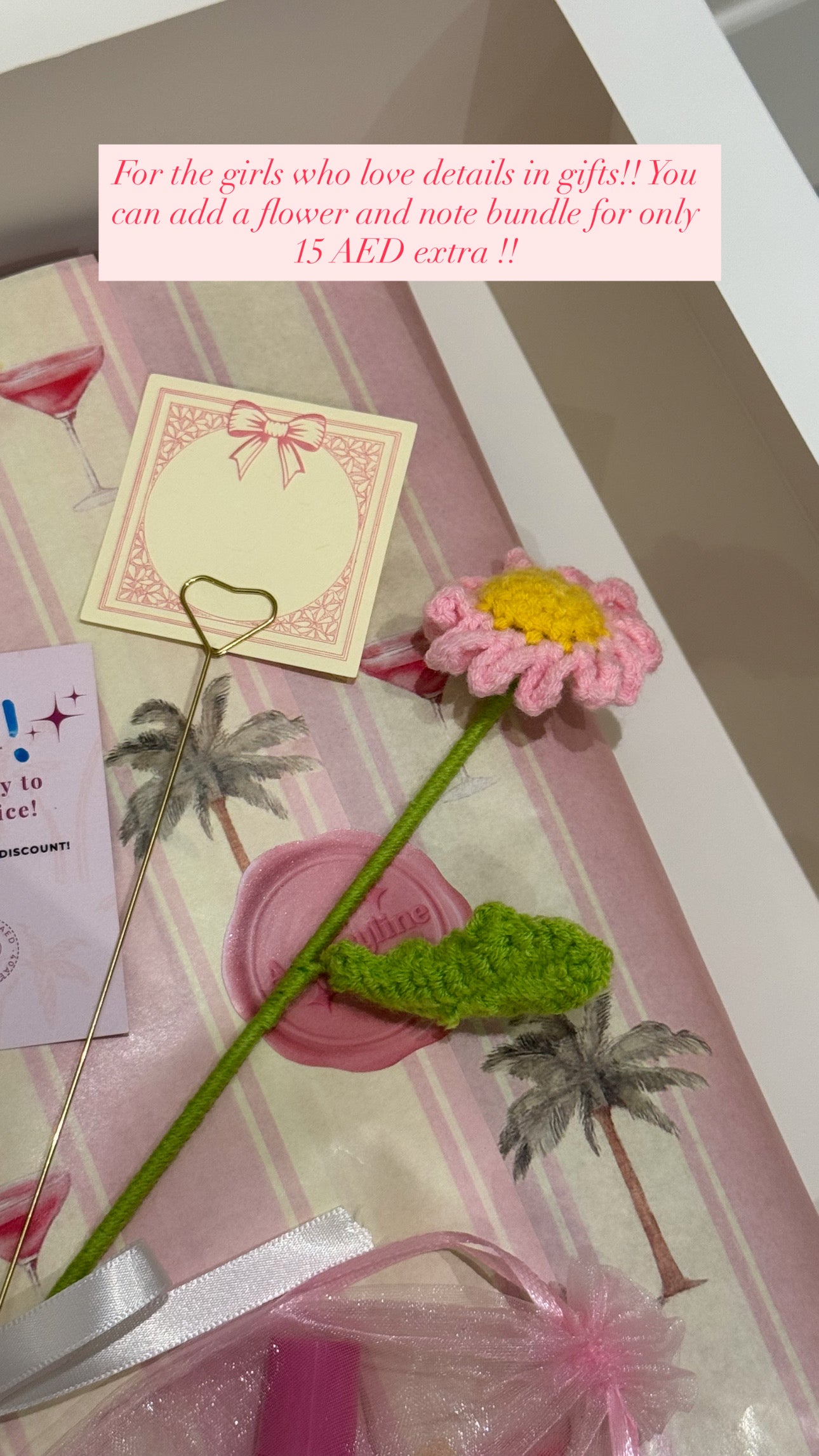 Note and Flower bundle