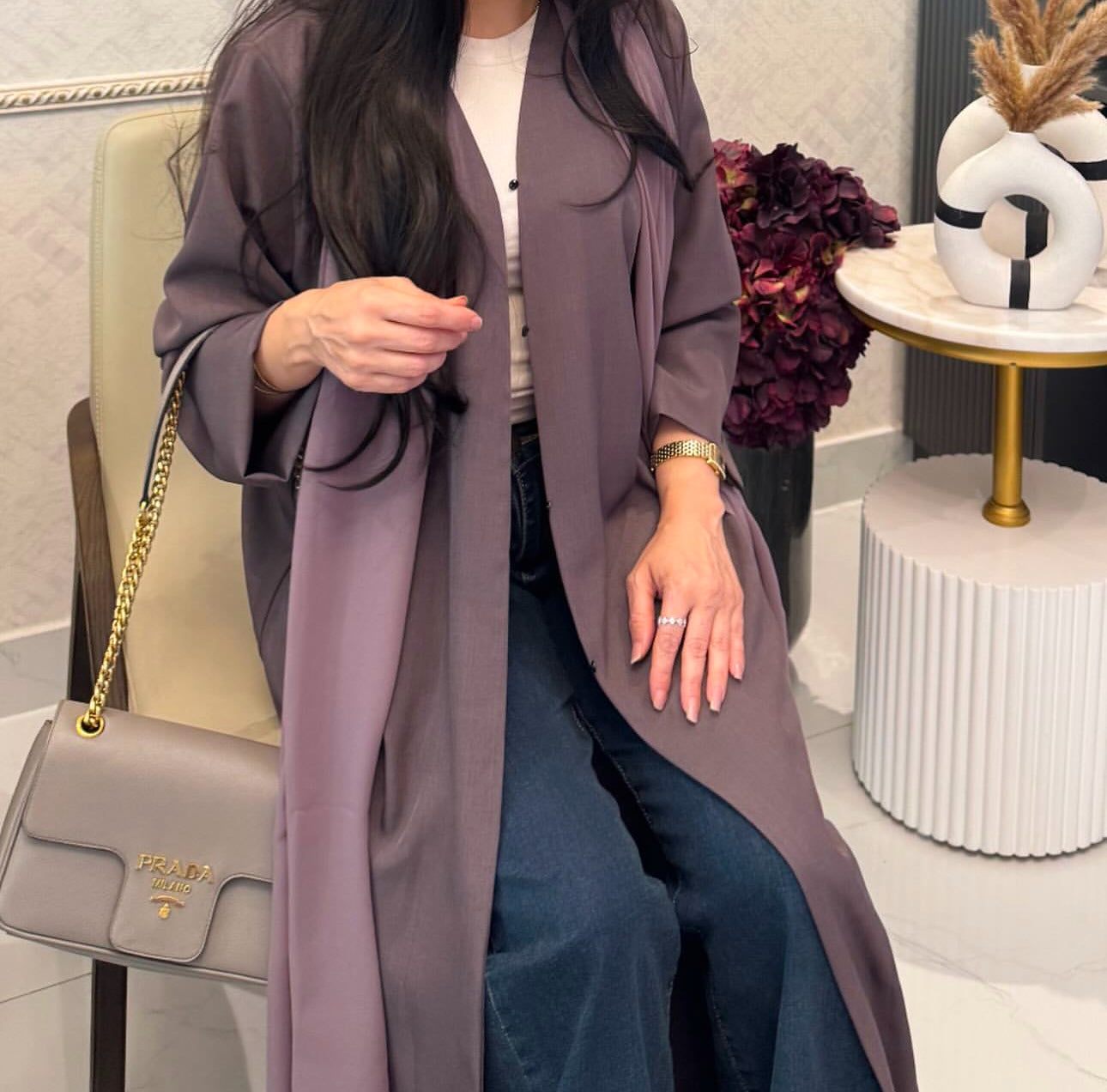 Blended Linen Abaya