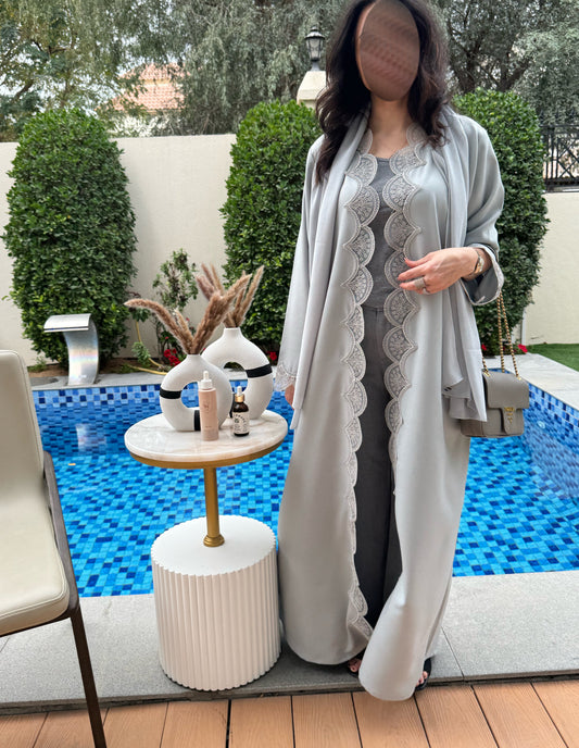 Light lace abaya ( Nada Fabric )