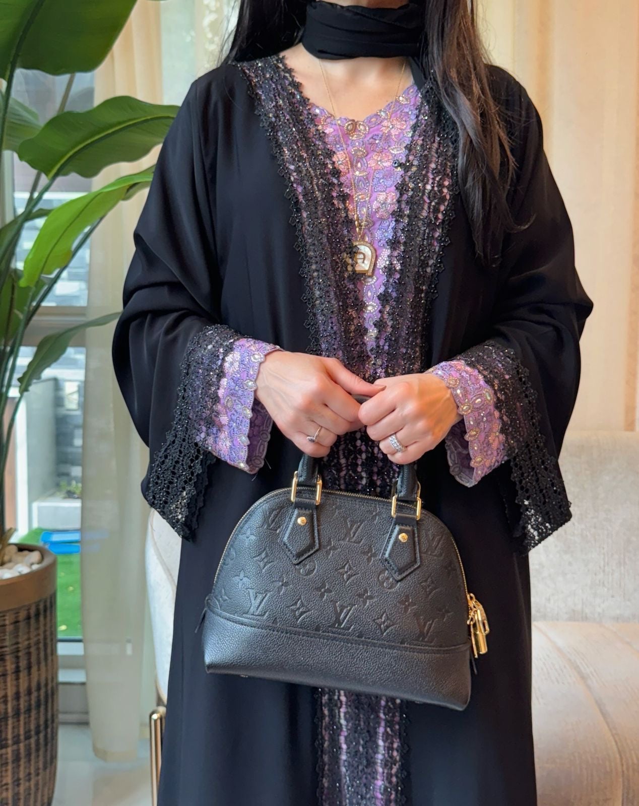 The Panel Lace Abaya