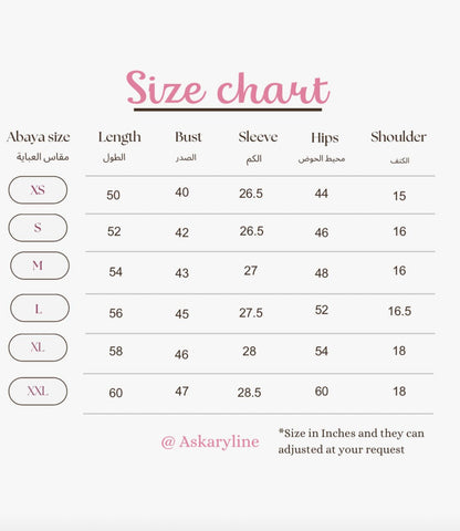 Chic abaya  (crepe material)