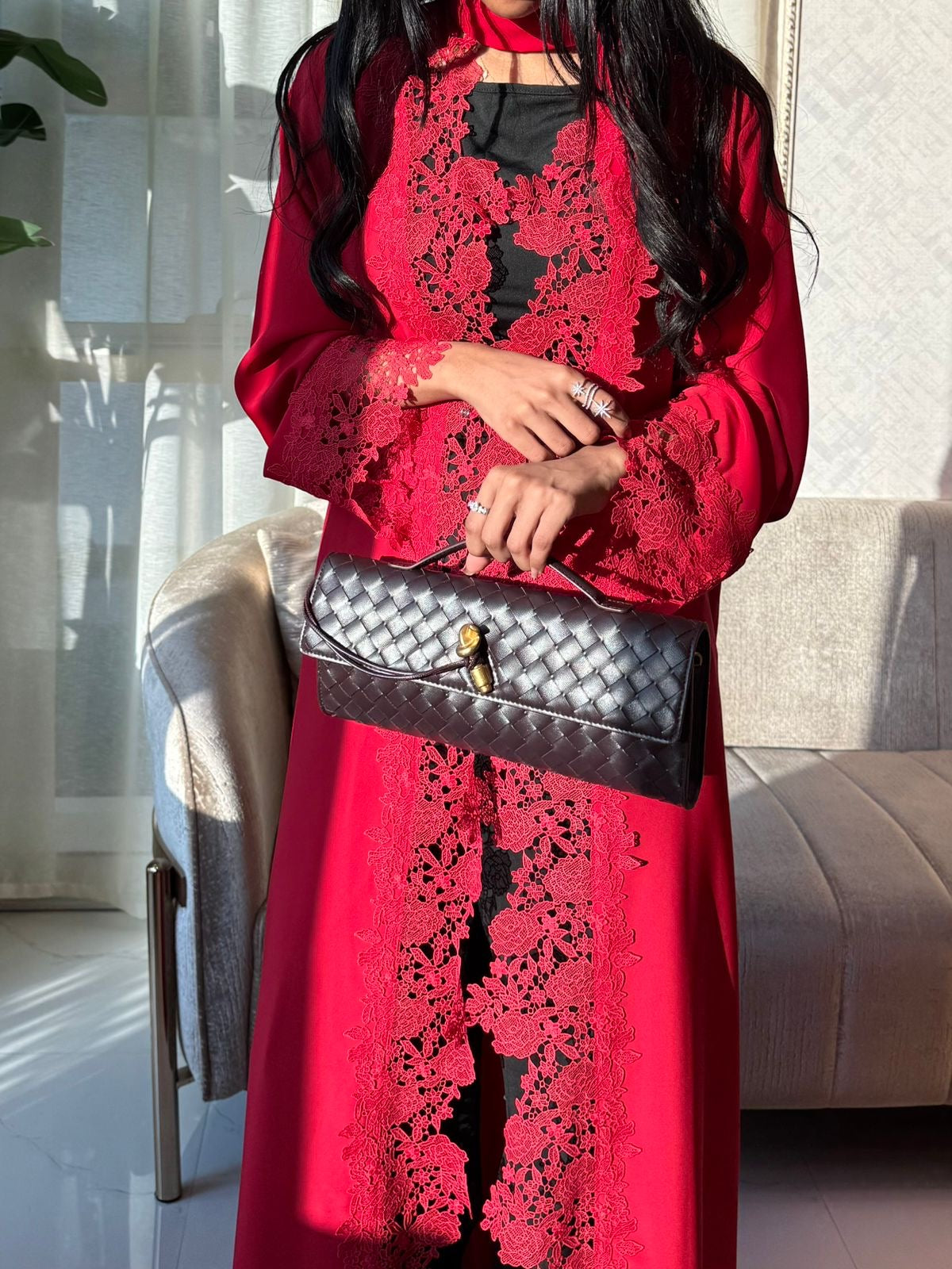 The Grand Floral Abaya