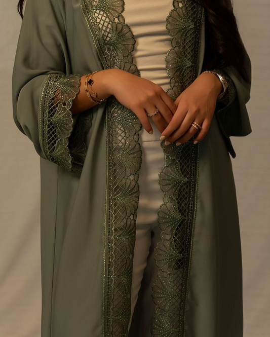 The Seashell Lace Abaya