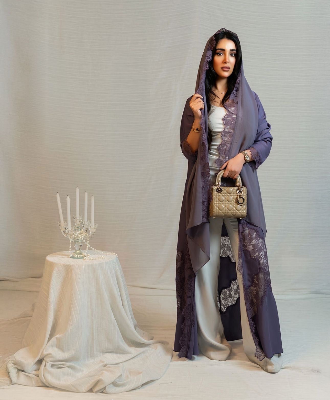 Diamond Lace Abaya
