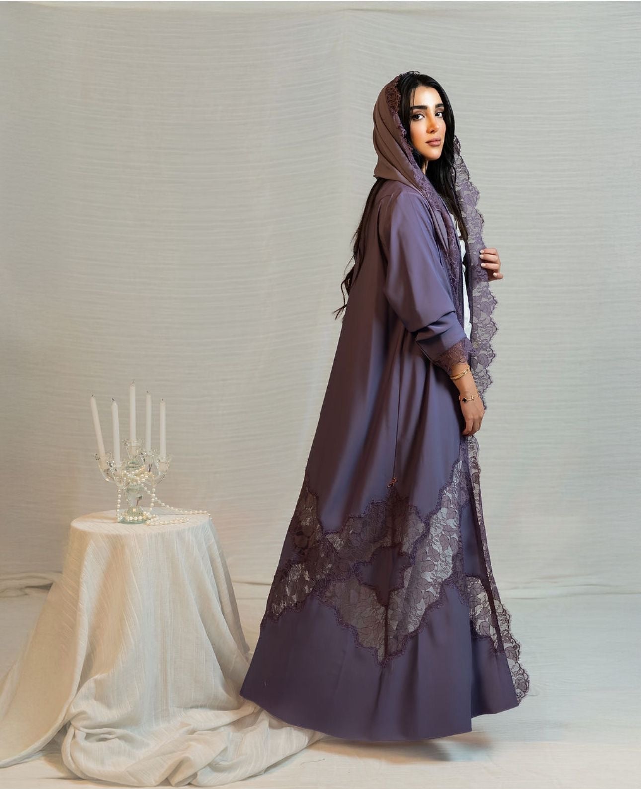 Diamond Lace Abaya