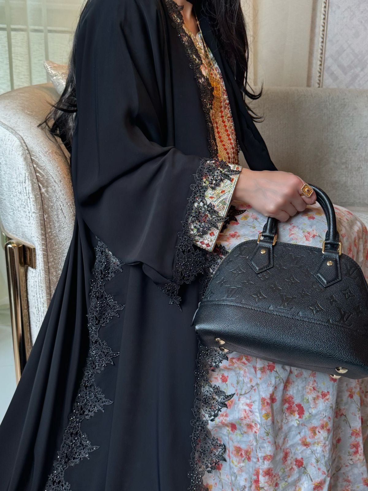The Palm Lace Abaya