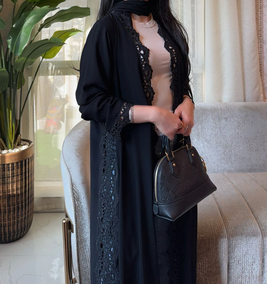 The Scalloped Lace Abaya