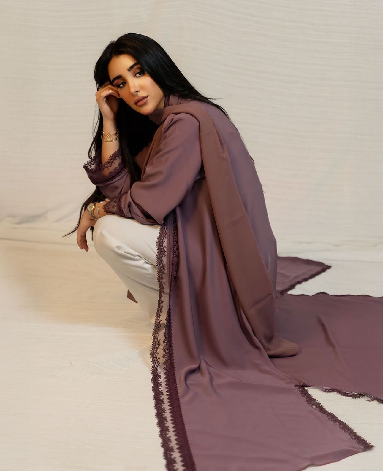 The Orchid Lace Abaya