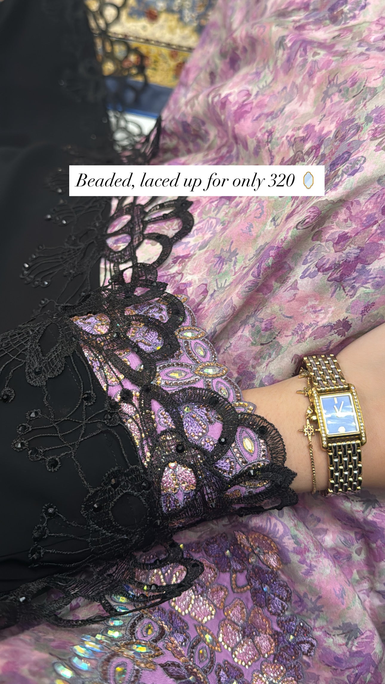 Flower mkhawar lace