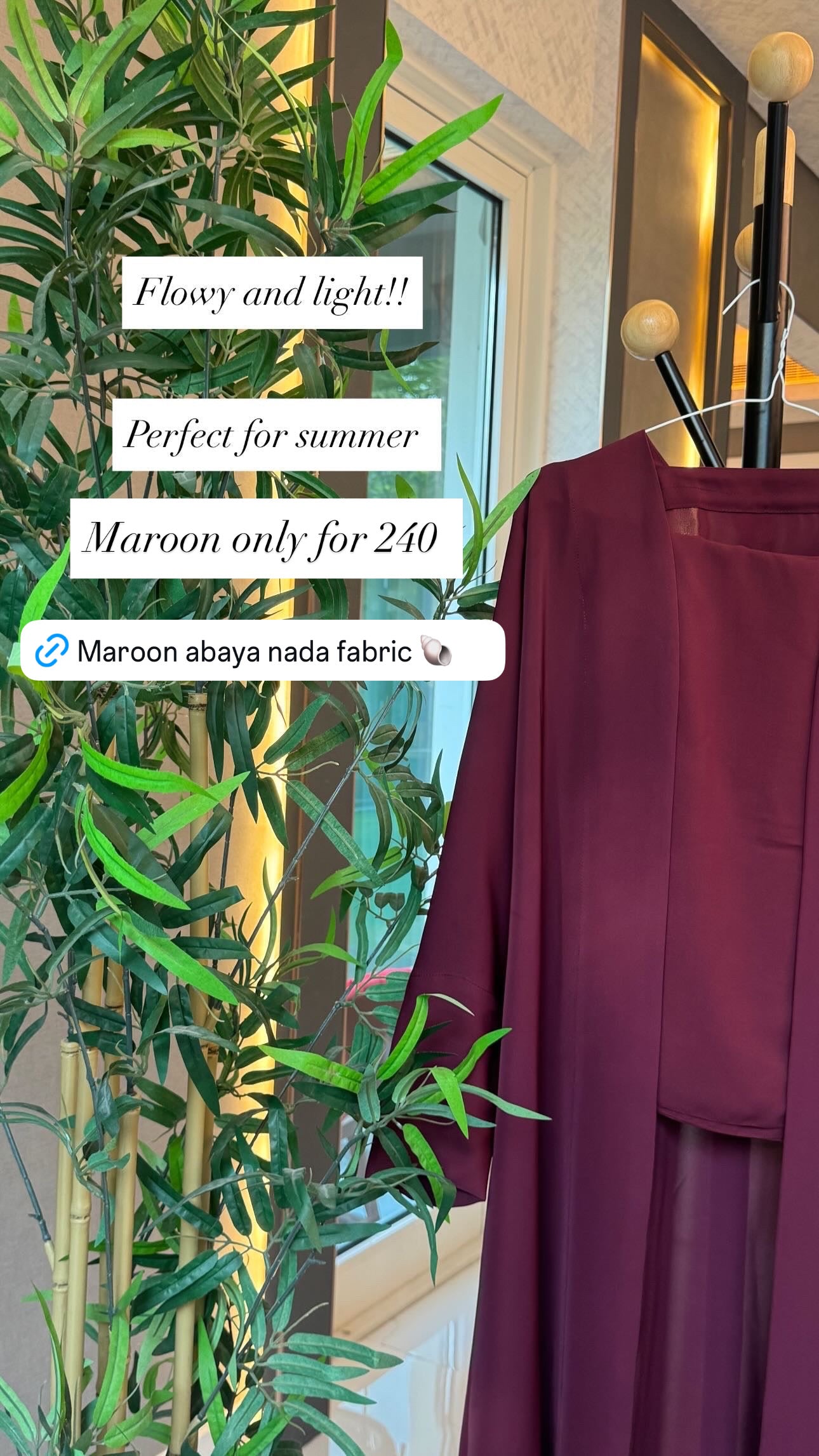 Chic abaya (Nada fabric) -available in all colors